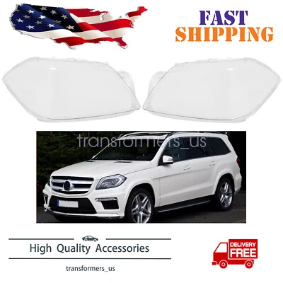 Tampa da tampa do farol da lente do farol para Mercedes-Benz GL Class X166 12-16 - Imagem 1 de 4