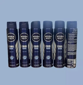 NIVEA Men Cool Kick Spray Quick Dry 48h 250ml ( 6 Bottles) FREE SHIPPING - Picture 1 of 2