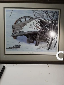 1988 Robert E. Hinton Signed & Numbered Seasons Greetings Framed Print 83/96 - Picture 1 of 11