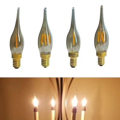 C22 Led Filament Bulb Edison Cob Candle Light Warm Yellow White 360/beam Lampada - Image 1 of 4
