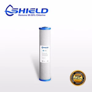 0.5 Micron Coconut Carbon Block Water Filter 20" x 4.5" Whole House Big Blue - Picture 1 of 3