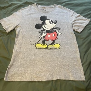 Disney Mickey Mouse Graphic Tee T-Shirt Herren XL Grau Retro Style Kurzarm - Bild 1 von 6