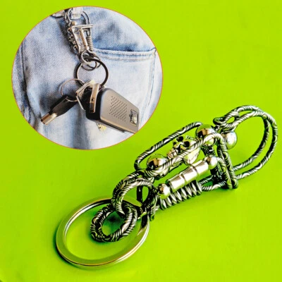 Wire Wrapped Skull Key ring Keychain Hooks - Creative Unique Carve Pattern Gifts - Image 1 of 4