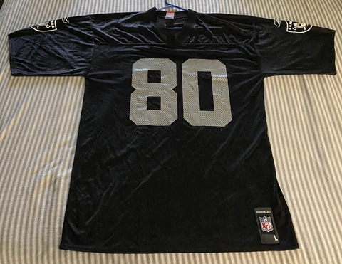 Reebok JERRY RICE No. 80 OAKLAND RAIDERS On-Field (Lg) Jersey Black Cover