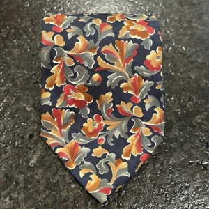 Cravatta collo Christian Dior Monsieur seta multicolore tessuto floreale Italia Made in USA - Foto 1 di 11