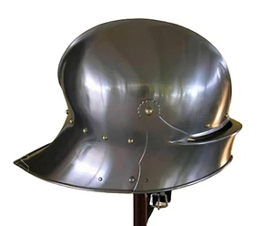 18GA SCA LARP Medieval Knight Wearable German Sallet helmet Replica - Picture 1 of 3
