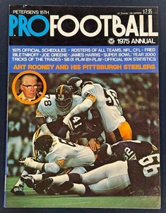 1975 PETERSEN'S PRO FOOTBALL ANNUAL MAGAZINE WFL NFL CFL WORLD FOOTBALL SCHEDULE - Picture 1 of 2