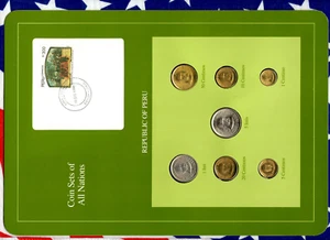 Coin Sets of All Nations Peru 1985-1988 UNC 5,1 Intis 1987 50 Centimos 1988 - Picture 1 of 4