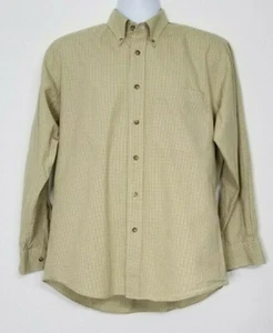 Pendleton Men's Broadway Cloth Beige Plaid Button Down Long Sleeve Shirt Sz. Med - Picture 1 of 6
