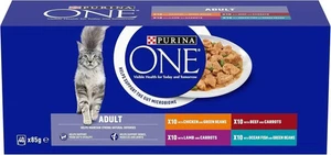 PURINA ONE Adult Cat Food Mini Fillets in Gravy 40 x 85g - Picture 1 of 4