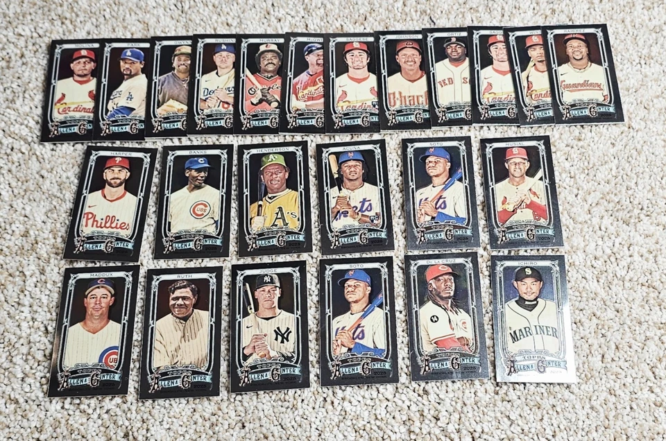 ALLEN GINTER (24) 2025 MINI BASE CROMADA BABE RUTH ICHIRO SOTO JUDGE DE L A CRUZ Foto 1 de 1