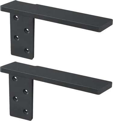 Free Hanging Side Wall Floating Shelf Bracket 2 Pack 12 Inch Heavy Duty Countert - Image 1 of 4