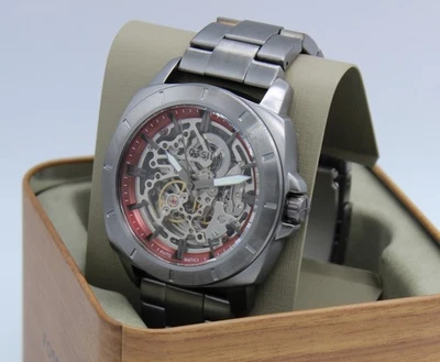 NEW AUTHENTIC FOSSIL PRIVATEER  AUTOMATIC SKELETON GUNMETAL  BQ2898 MEN'S WATCH - Image 1 of 4