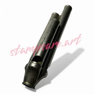 Vintage englische 6" 3-Fass Zug Schaffner Signalpfeife Chrom - Bild 1 von 5