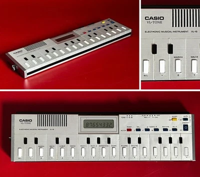 Casio VL-Tone VL-10 Pocket Electronic Keyboard Computer Synthesizer Calculator - Image 1 of 4