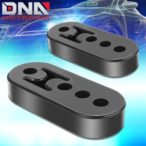 2Pcs 4-Hole Exhaust Tail Pipe Mounting Bracket Rubber Hanger Bushing Insulator - Picture 1 of 4