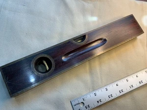 Antique Stanley#98 Level, Wood & Brass Bound Level  12 “ - Picture 1 of 10