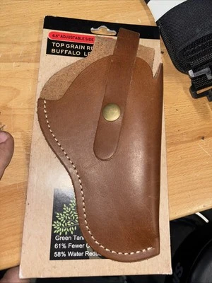 Saddle Mate 6.5" Adjustable Holster Top Grain Buffalo Leather Side Holster Glock - Image 1 of 4