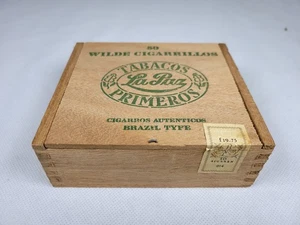 Caja Cigarrillos La Paz 50 Caja de Madera Vacía De Colección Hecha en Holanda Raro Prop - Imagen 1 de 11