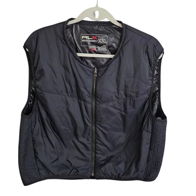 RLX Ralph Lauren Chaleco Chaqueta Para Hombres XXL Negro Acolchado Cremallera Completa Nylon Ventilación Lateral Foto 1 de 4