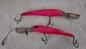 Lot (2) 12 Inch Lure Pink Deepwater Mahi Mahi Fishing Ocean Used Red Magnum! - Picture 1 of 11