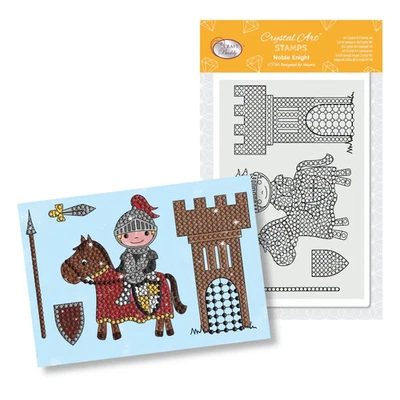 Craft BuddyUS CCST166: "Noble Knight" Crystal Art A6 Stamp Set - Image 1 of 4