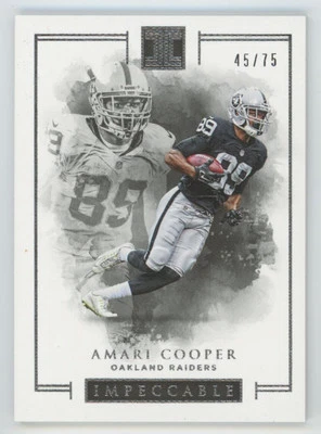 2016 Panini Impeccable 45/75 Amari Cooper  Oakland Raiders #70 - Image 1 of 2