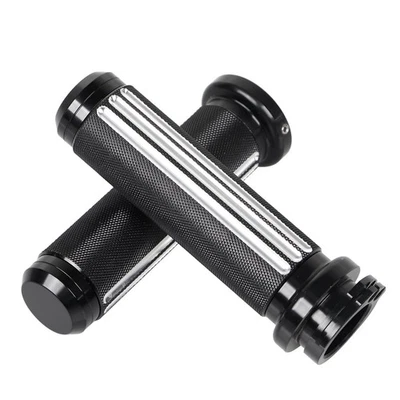 1" Black Handlebar Hand Grips For Harley Dyna Wide Glide FXDWG Road King Softail - Image 1 of 4