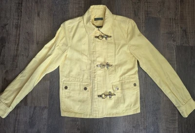 Chaqueta de bombero Ralph Lauren talla S (mujer) forro de mezcla de lino amarillo brillante Foto 1 de 4