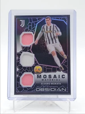 ALVARO MORATA 2020 OBSIDIAN MOSAIC PLAYER WORN PATCH PURPLE /75 Q5918 - Image 1 of 2