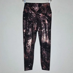 Carbon38 Art Foil High Rise 7/8 Leggings Damen Medium Rosegold Metallic Shiny - Bild 1 von 4