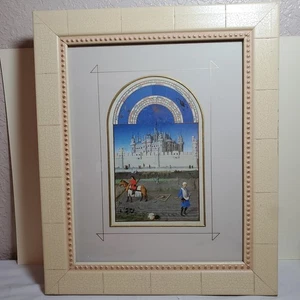 Les Très Riches Heures du Duc de Berry "Oktober" Mittelalter Kunstdruck gerahmt - Bild 1 von 8