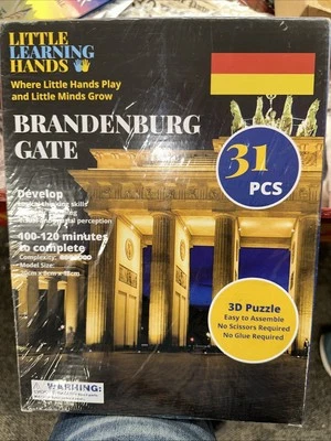 3D Puzzle Brandenburg Gate Germany, Little Learning Hands 31 Pieces Children NEW - Image 1 of 2