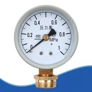 Manometro idraulico olio acqua M14*1,5 0,6/1Mpa con adattatore 1/2"BSPP - Foto 1 di 5