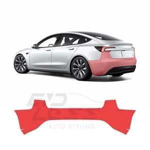 Model 3 2024-2024 BACK BUMPER PreCut Paint Protection Film Clear Bra PPF Kit - Bild 1 von 3