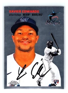 2023 Topps Chrome Platinum Anniversary RC #149 Xavier Edwards Miami Marlins - Picture 1 of 2