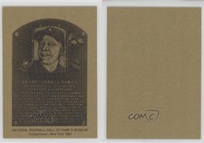 1981-89 Metallic Hall of Fame Plaques 1983 Hank Aaron HOF