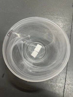 Maxwell & Williams 26cm Marblesque Serving Glass Tableware Soup Salad Bowl White - Image 1 of 3