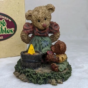 BOYS WILL BE BOYS - Cottage Collectibles Ganz Bear Figurine 1995 Vintage w/ Box - Picture 1 of 9