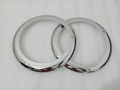Headlight Retaining Set Bezel Chrome Rim Trim 8" For Willys Jeeps Truck |Fit For Foto 1 de 4