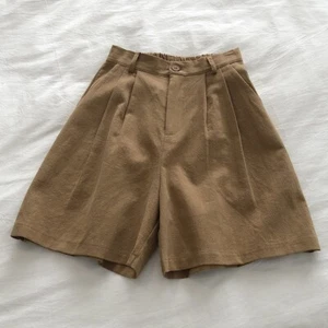 Retro Summer Womens Cotton Linen Shorts Elastic Waist Casual Loose Shorts Pants - Picture 1 of 20