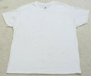 New Hanes White Crewneck Solid Mans Tee T-Shirt Top 2XL Short Sleeve Cotton 1566 - Picture 1 of 4