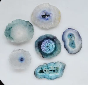 230.00 Ct Natural Druzy Agate Cabochon Certified Untreated Gemstone Lot - Picture 1 of 6