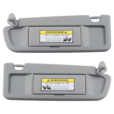 Pair Driver & Passenger Side Light Gray Sun Visor For 2006-2011 Honda Civic - Image 1 of 4