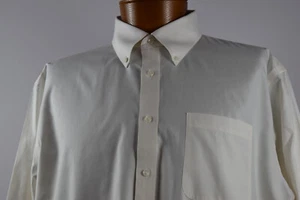 Nordstrom 17.5/36 Traditional Fit White Oxford Dress Shirt Smartcare Wrinklefree - Picture 1 of 14