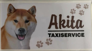 Aufkleber Auto Taxiservice Taxi Hund - Rasse: Akita  16 x 8,5cm  - Bild 1 von 1