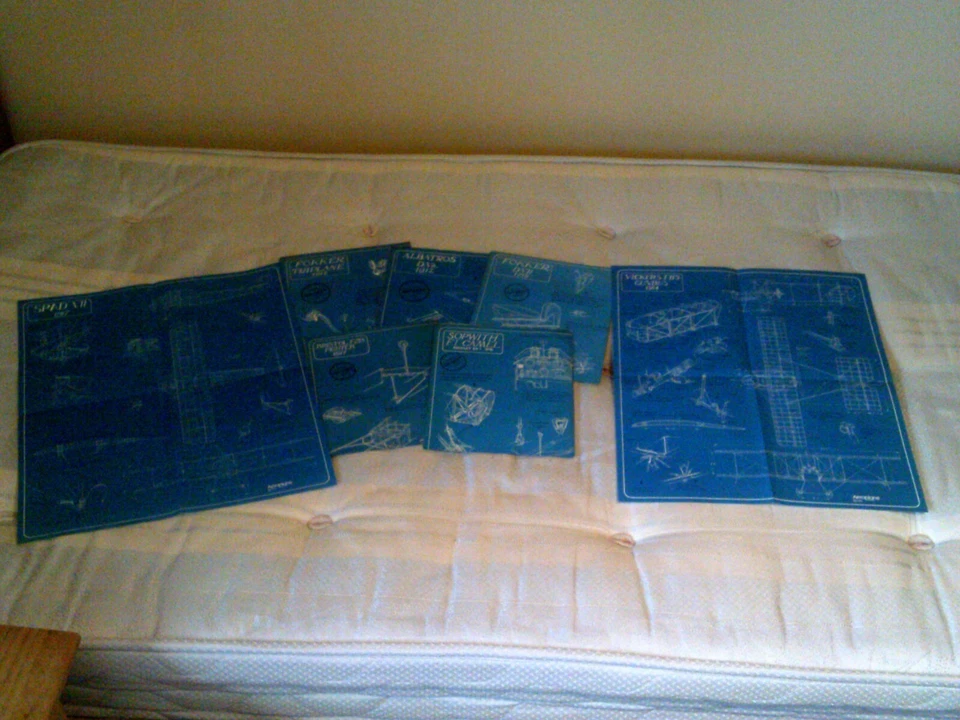 Aeroplane Monthly Blueprint plans Job Lot 7 Sopwith Camel Fokker DVII Triplane - Image 1 of 4