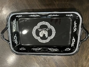 Temp-tations DOODLE DOO BLACK 2 QUART Baker ROOSTER ROASTER FREEZER TO TABLE - Picture 1 of 6