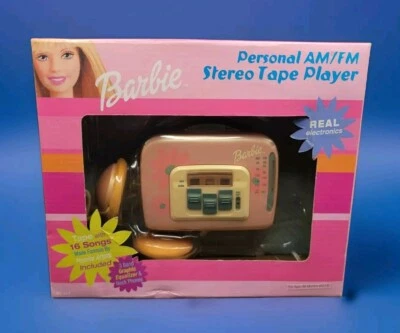 2001 Barbie Personal AM FM Stereo Tape Player 3 Band Equalizer Barn Find Rare! - Image 1 of 4