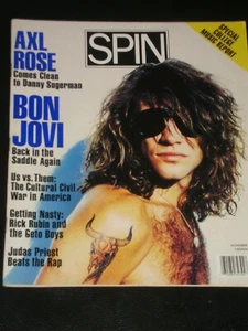SPIN magazine 1990, Jon Bon Jovi, Axl Rose, Rick Rubin, Geto Boys, Judas Priest - Picture 1 of 1
